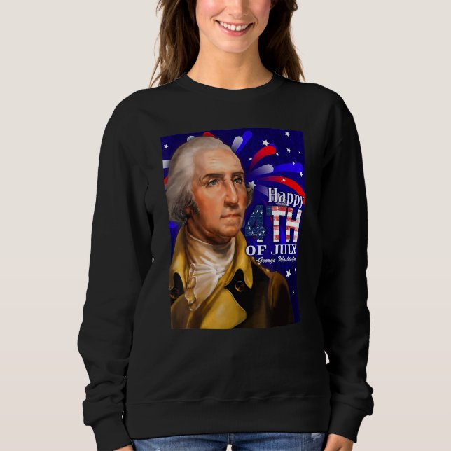 Camiseta George Washington 4 de julho Design (Frente)