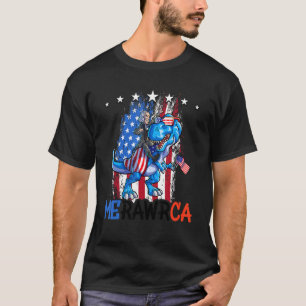 Camiseta George Washington, 4 de julho, Dino Boys Men Ameri