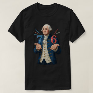 Camiseta George Washington 7 6 Meme História Arte