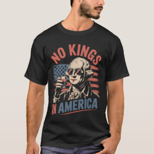 Camiseta George Washington Bebendo Funny No Kings America