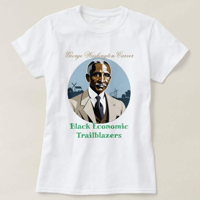 Camiseta George Washington Carver - Economia Negra (Frente do Design)