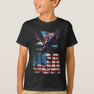 Camiseta George Washington Dirigindo Uma Águia Cálida 4 De