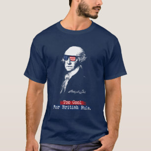 Camiseta George Washington. Esfrie demasiado para a regra