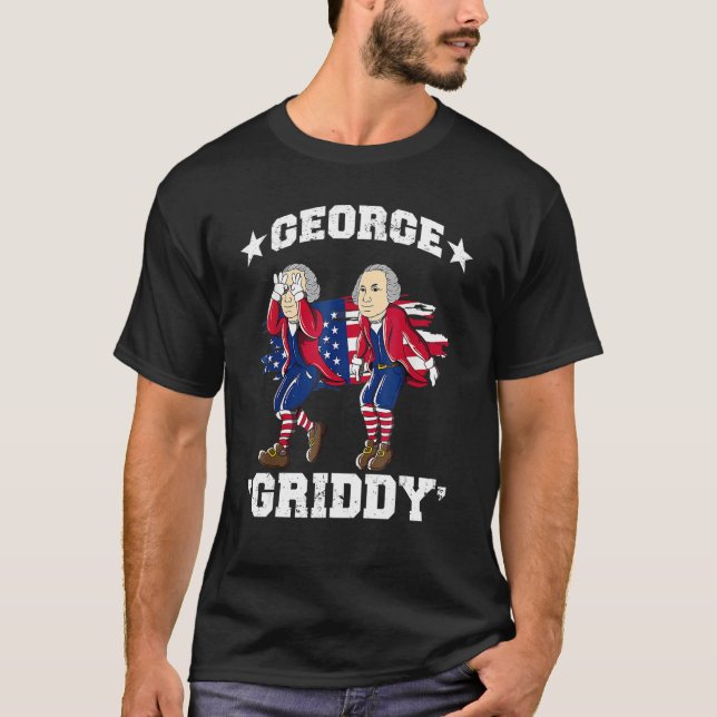 Camiseta George Washington Griddy 4th of July George Griddi (Frente)