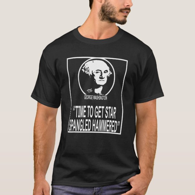 Camiseta George Washington Hora De Arrastar O Hammer (Frente)