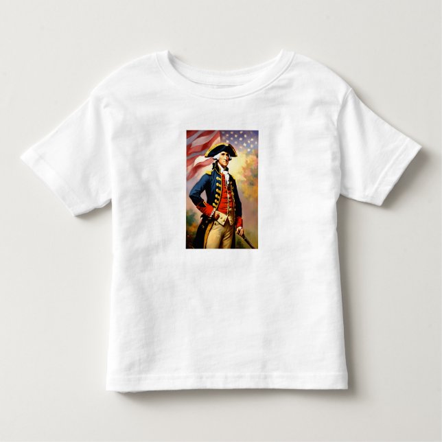 Camiseta George Washington in war attire (Frente)