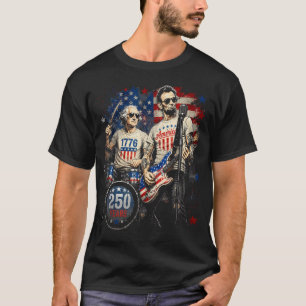 Camiseta George Washington Lincoln Tocando Violão Abe