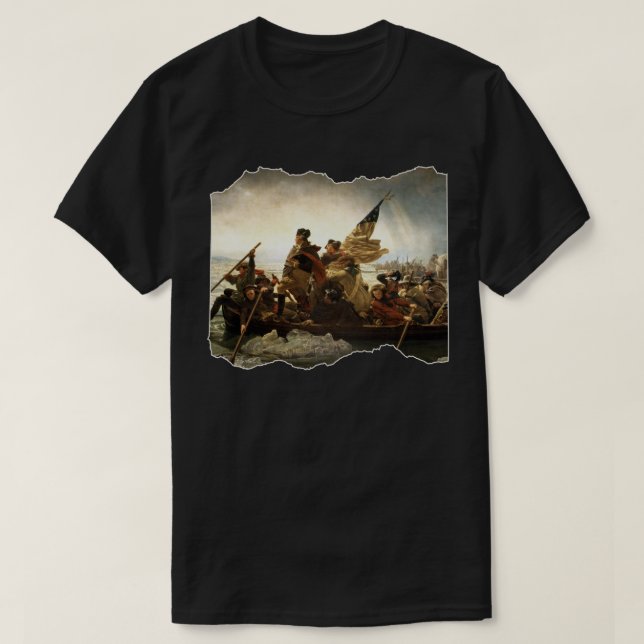 Camiseta George Washington Rio Delaware Guerra de Independê (Frente do Design)