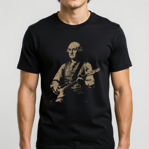 Camiseta George Washington Tocando Guitarra