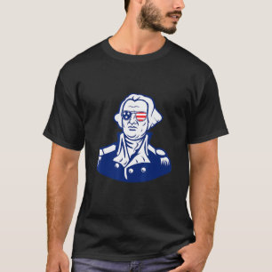 Camiseta George Washington Vestindo Óculos De Sol Com Bande