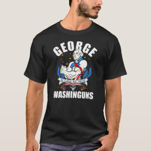 Camiseta George Washinguns Funny Patriótico Gainz Workout T