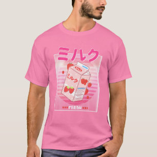 Camiseta Georgenotfound Merch Japonês Strawberry Milk Shak