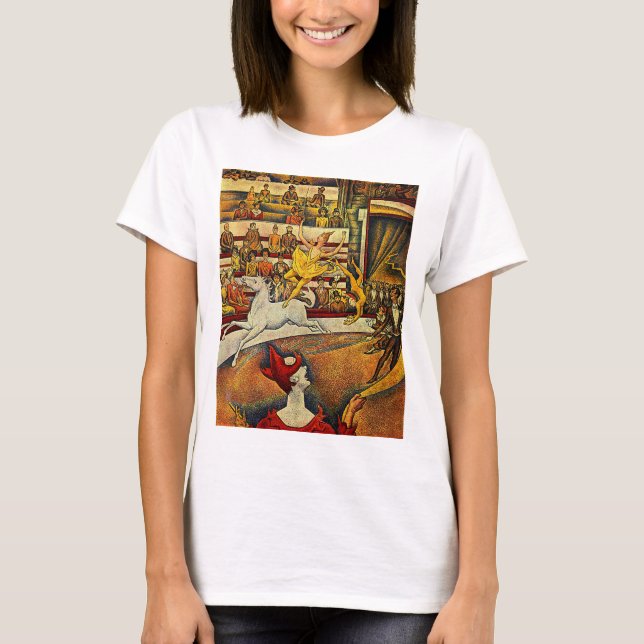 Camiseta Georges Seurat's The Circus (1891) (Frente)