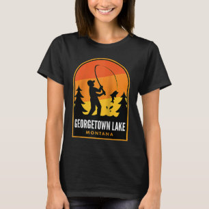 Camiseta Georgetown Lake Montana Pesca Raglan