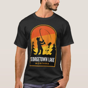 Camiseta Georgetown Lake Montana Pesca Raglan