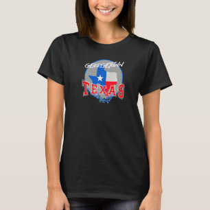 Camiseta Georgetown Texas em Red White e Blue Bonnet Flow