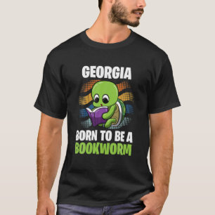Camiseta Georgia - Born To Be A Bookworm - Personalized