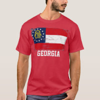 Geórgia Estados Unidos Vintage Bandeira em Desvio