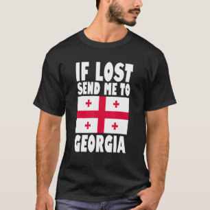Camiseta Georgia Flag Design Se perdido envie-me para Georg
