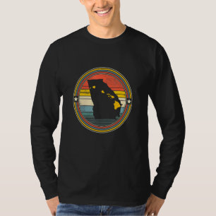 Camiseta Georgia Hawaii Roots Originário Mapa do Estado