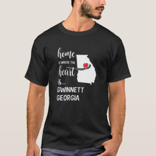 Camiseta Georgia Home É Onde O Coração Está No Condado De G