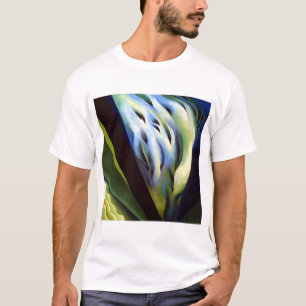 Camiseta Georgia O Keeffe Música Azul e Verde
