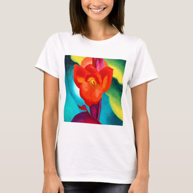 Camiseta Georgia O Keeffe Red Canna (Frente)