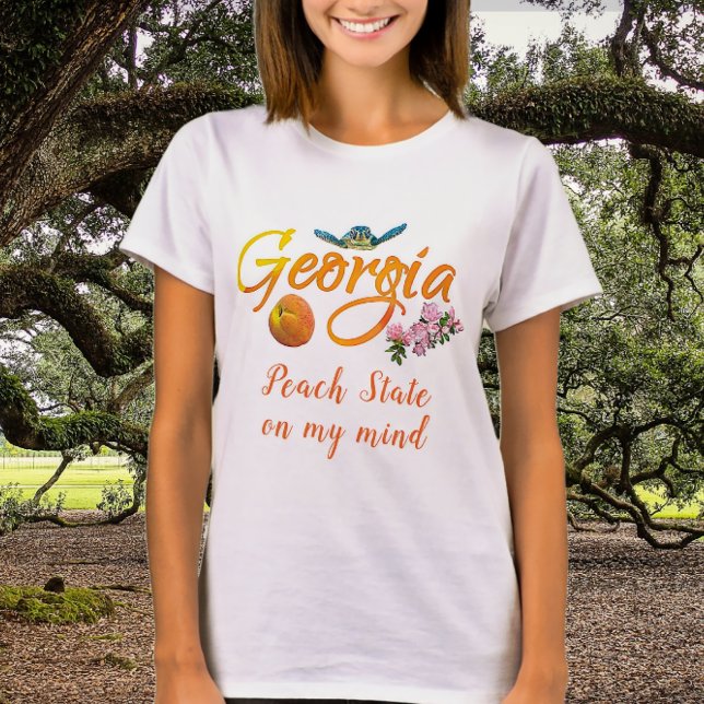 Camiseta Georgia Peach State Na Minha Mente (Criador carregado)