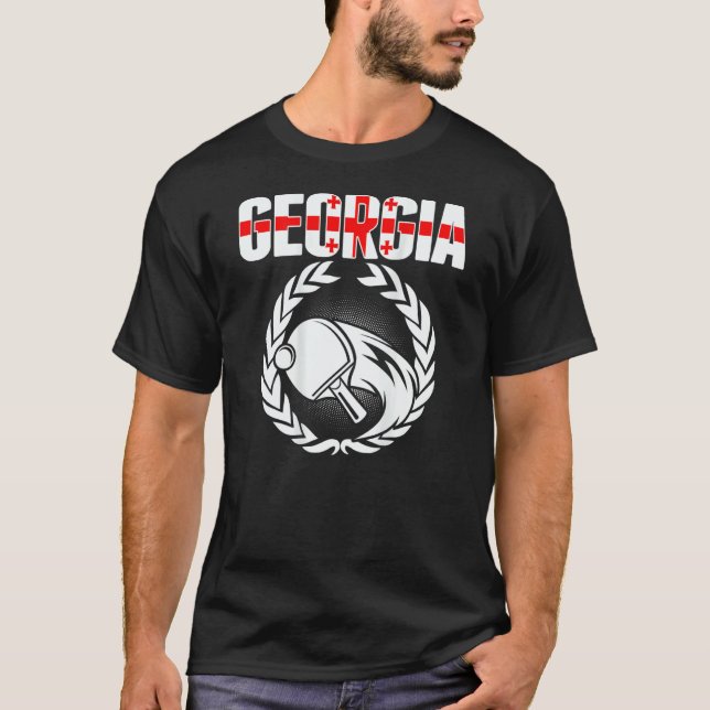 Camiseta Georgia Ping Pong   Georgian Table Tennis Supporte (Frente)
