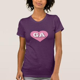 Camiseta Georgia Pink Heart - Eu amo GA