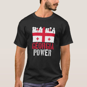 Camiseta Georgia Power Caucasus Georgia Flag Patriótico