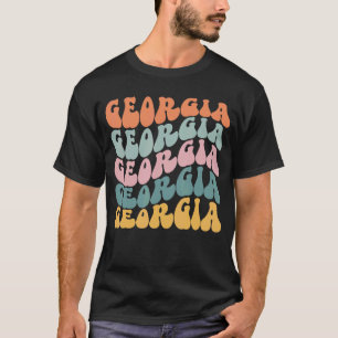 Camiseta Georgia Retro Groovy America State Vintage 70s