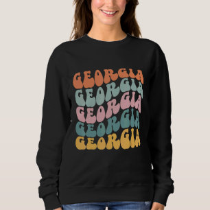 Camiseta Georgia Retro Groovy America State Vintage 70s