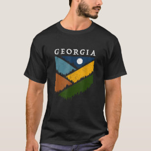 Camiseta Georgia Souvenir Caminhando Montanhas Noturnas