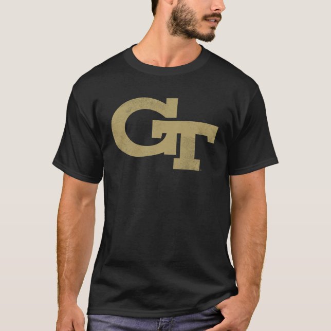 Camiseta Georgia Tech Yellow Jackets Distressed Primary  1 (Frente)