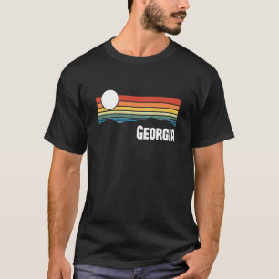 Camiseta Georgia Vintage Sunset 80s Retro Summer State EUA