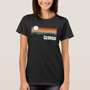 Camiseta Georgia Vintage Sunset 80s Retro Summer State EUA