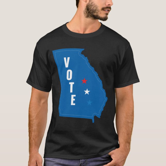Camiseta Georgia Votes Democratic Patriotic Call to Action  (Frente)