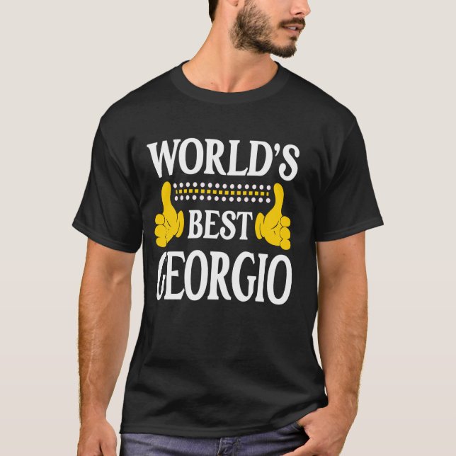 Camiseta Georgio Personal Name Funny First Name World's Bes (Frente)