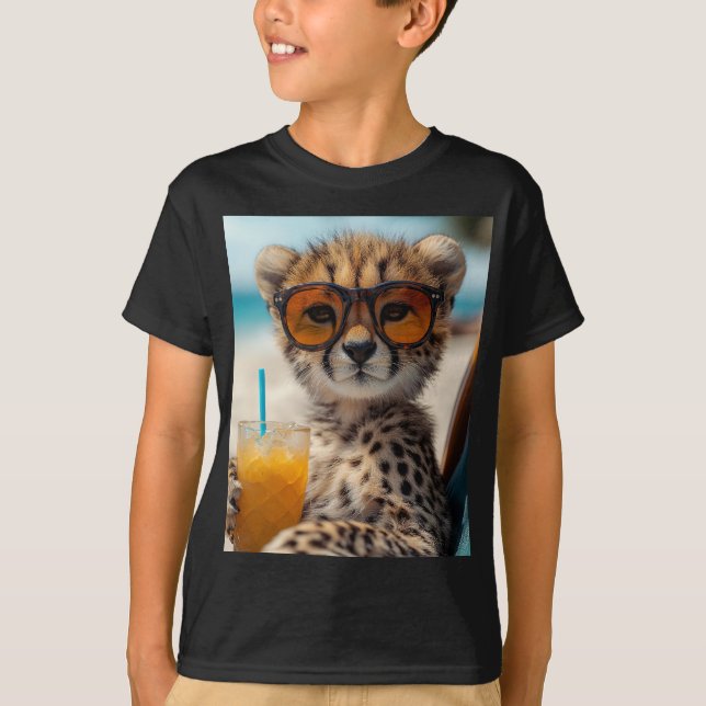 Camiseta Gepard mit entspannter Strandstimmung (Frente)