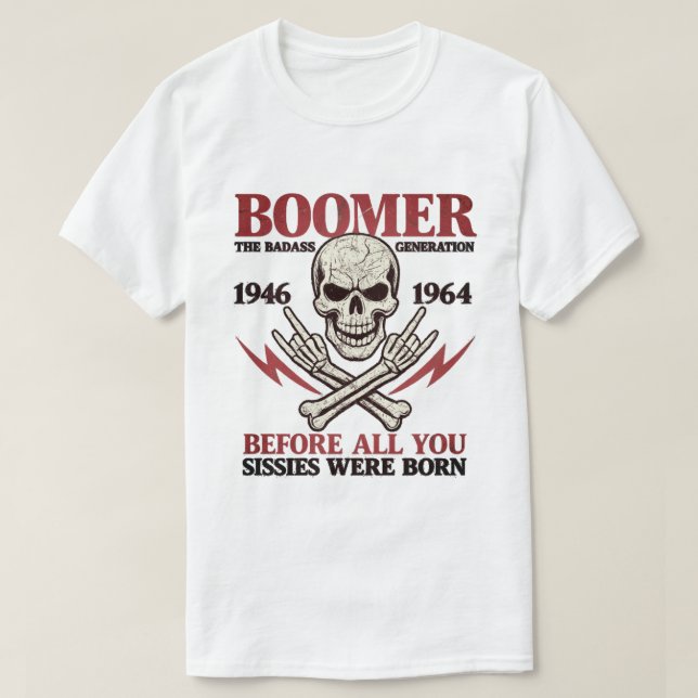 Camiseta Geração Boomer Badass (Frente do Design)
