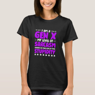 Camiseta Geração De Humor X Nível De Sarcasmo Engraçado Gen