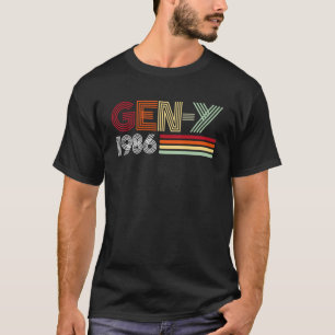 Camiseta Geração Retro Geração Y 1986 Estilo de Texto Vinta