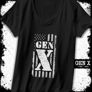 Camiseta Geração X American Flag Orud Gen Xer Gen X
