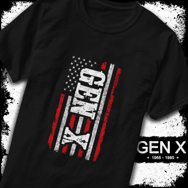 Camiseta Geração X American Flag Orud Gen Xer Gen X (Criador carregado)