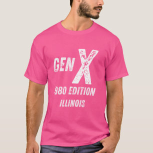 Camiseta Geração X Edição 1980 Geração Illinois Aniversário