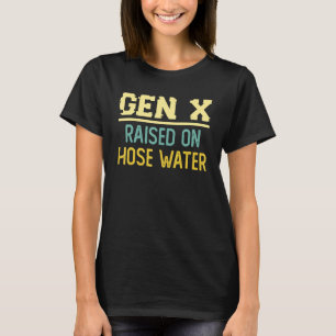 Camiseta Geração X engraçada criada com humor de água de ma
