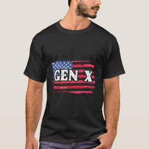 Camiseta Geração X Gen Xer Gen X Bandeira Americana