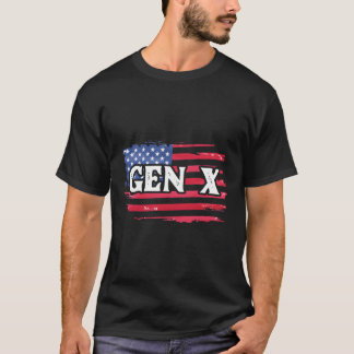 Camiseta Geração X Gen Xer Gen X Bandeira Americana