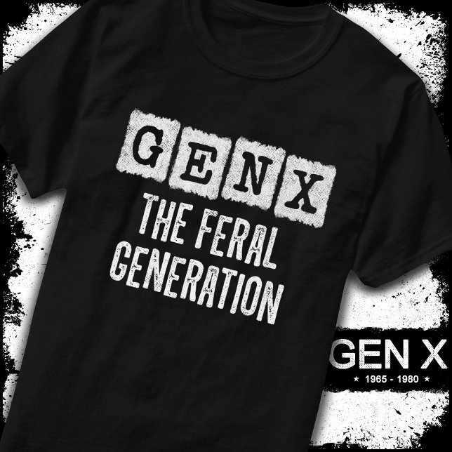 Camiseta Geração X Gen Xer Gen X Geração Feral (Criador carregado)